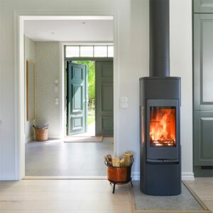 Skorstenspaket 1, Ø200 mm. Skorstenslängd max 2930 mm. Svart